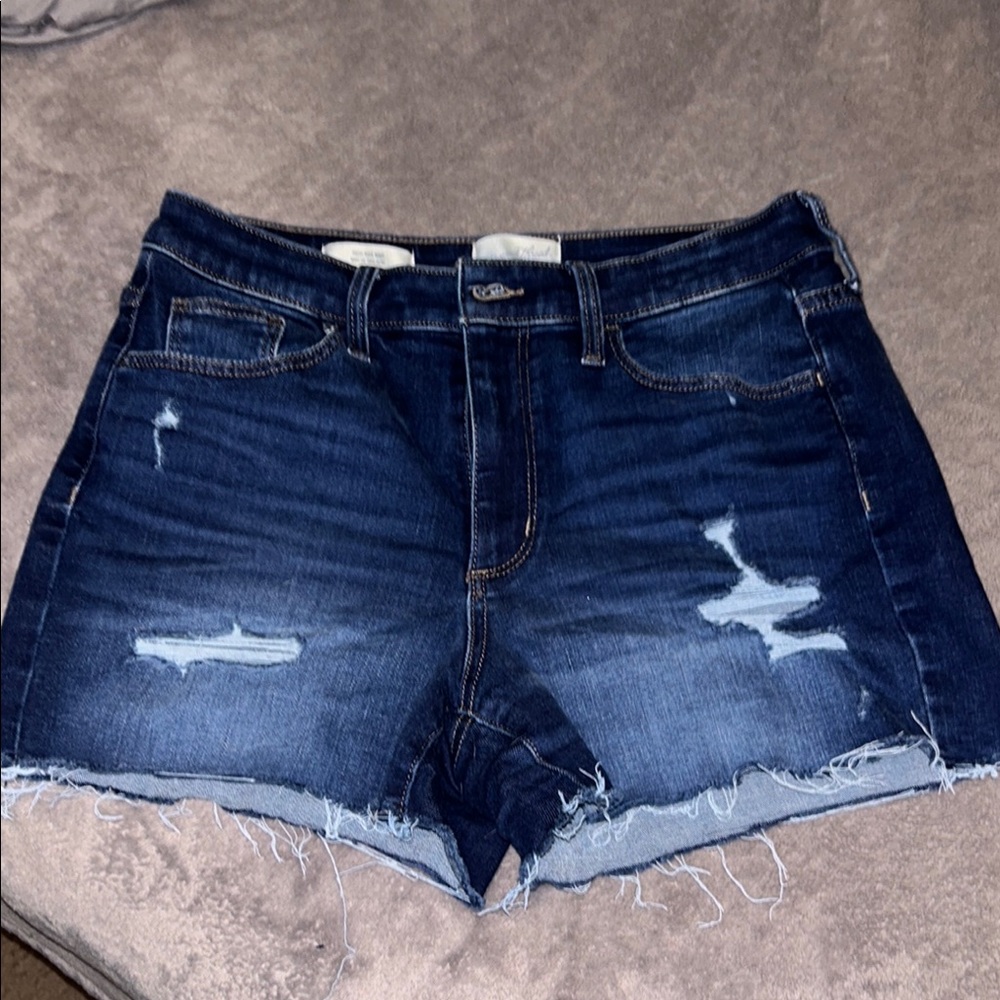 Universal Thread Blue Jean Shorts Distressed High-Waisted